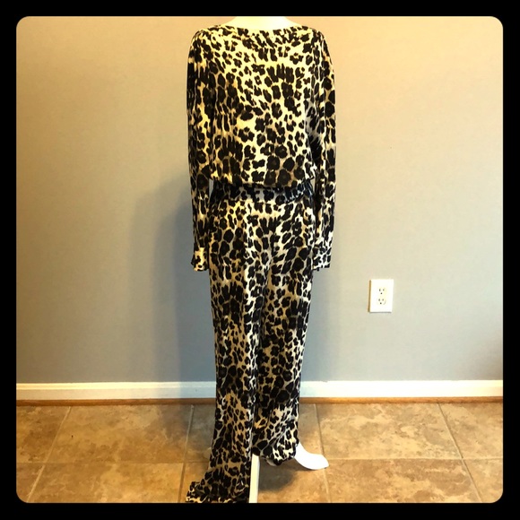 Diane Von Furstenberg Pants - Diane Von Furstenberg Leopard Print Jumpsuit
